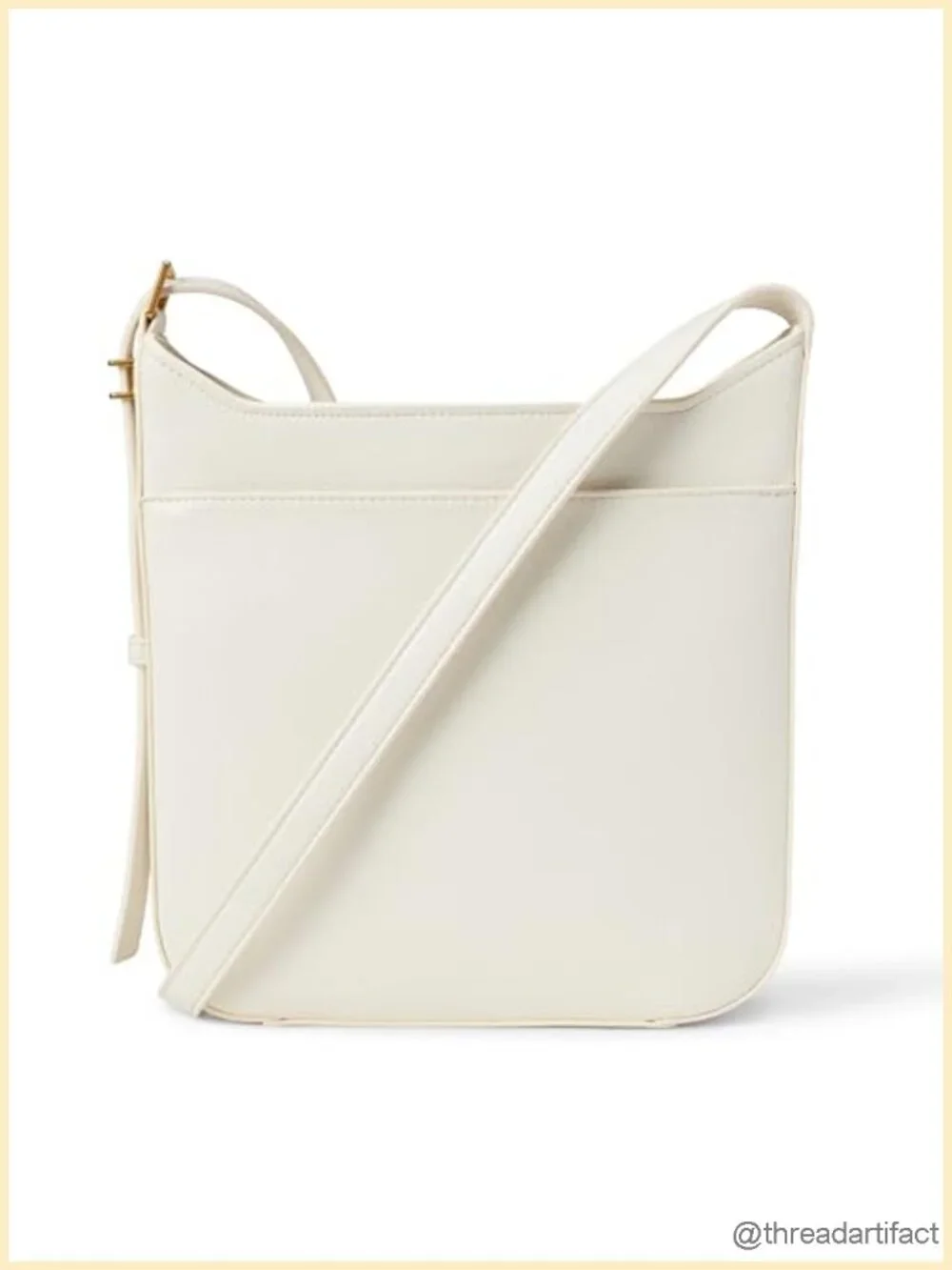 Faux Leather Slim Crossbody Bag with Adjustable Strap